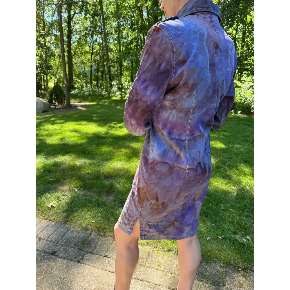 $698 MSRP Tory Burch Purple Tie Dye Dress